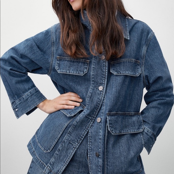 Massimo Dutti denim jacket with pockets - Picture 6 of 6
